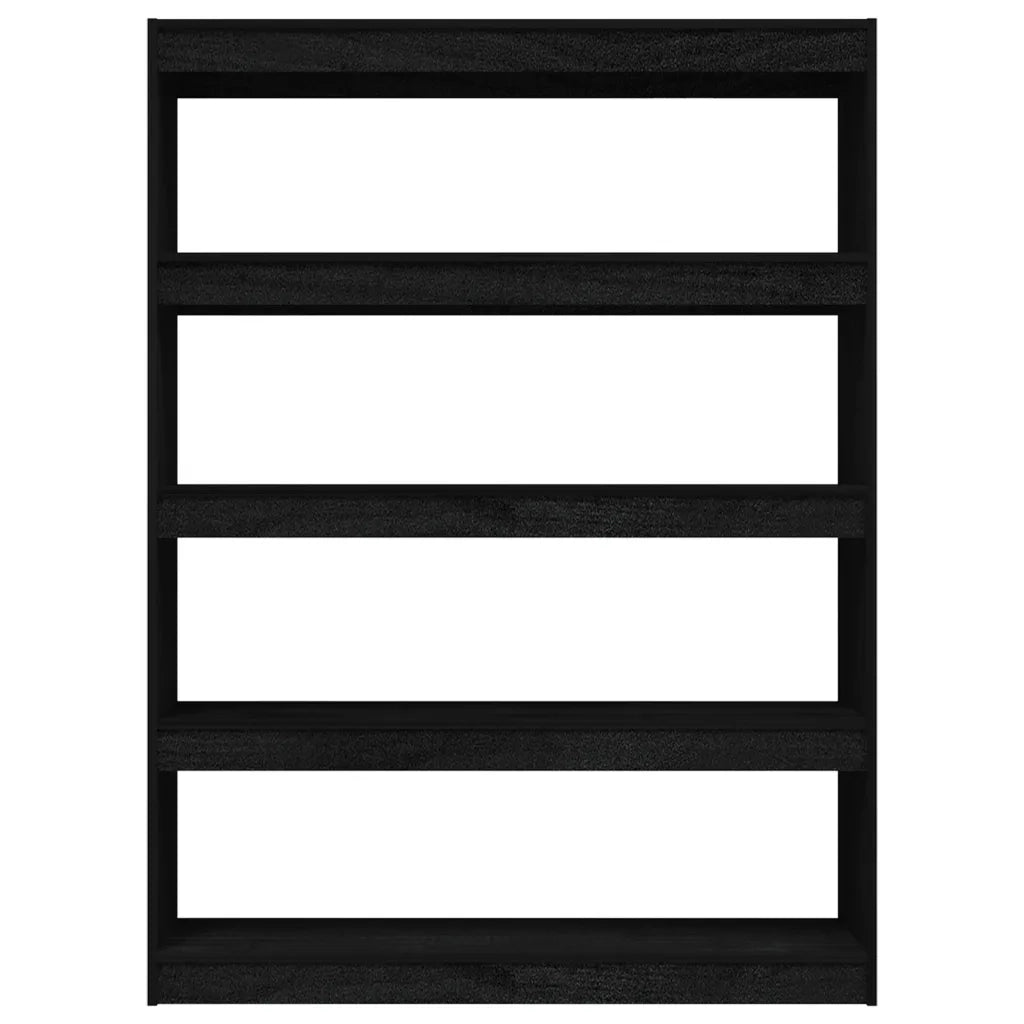 Libreria/Divisorio Nero 100x30x135,5 cm in Legno di Pino 808222