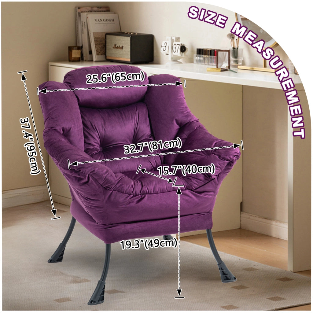 POLTRONA Relax con struttura in metallo Viola