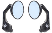 Specchi Retrovisori per Motocicletta - Design Unico - 2 Pezzi - Alluminio - Antiriflesso - 22mm/25mm Montaggio al Manubrio - Vetro Cristallo - Specchi Retrovisori per Motocicletta