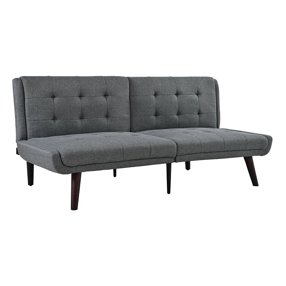 Canap¨¦-lit futon pliable - Xylo - 146 cm - Grigio - Dossier regolabile in 5 posizioni
