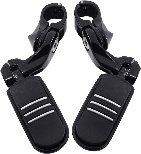 Pedaliera corta curva nera per motocicletta 32 mm per modello Touring Street Glide Road King Dyna