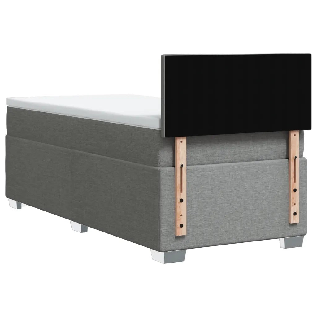 Giroletto a Molle con Materasso Grigio Chiaro 90x190 cm Tessuto 3285736