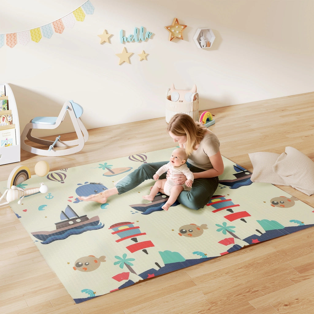 Tappeto per Bambini a Tema Animali ¨C zephmum ¨C Multicolore 196x176x1.5 cm