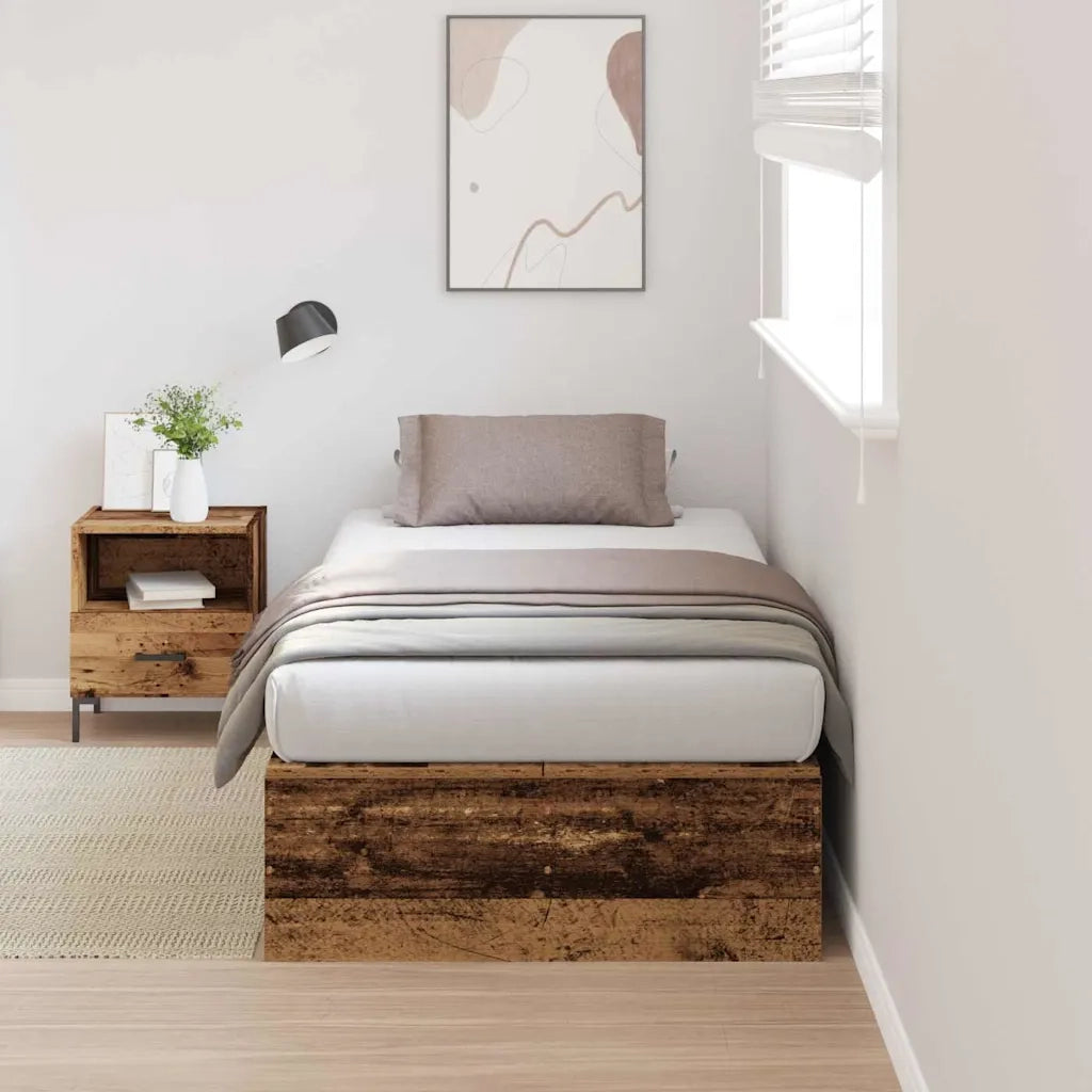 Struttura letto con contenitore Legno vecchio 100 x 200 cm 3335355