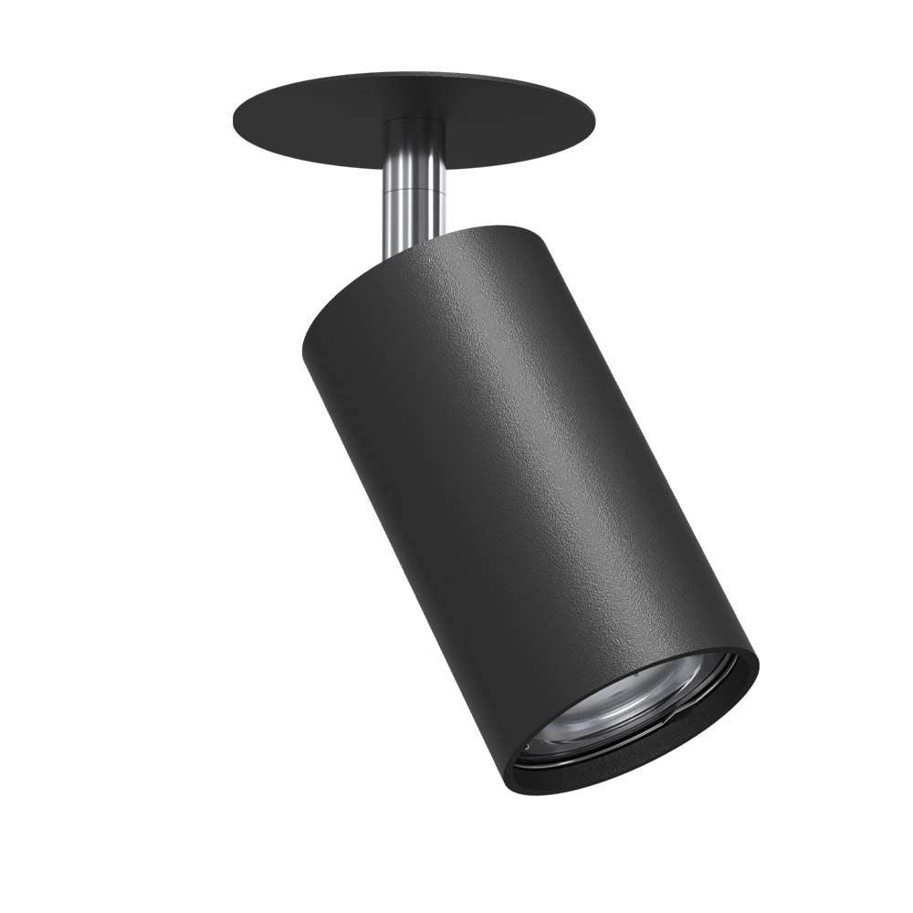 Faretto incasso orientabile Ø5,5 nero/cromo GU10 10W Brosline