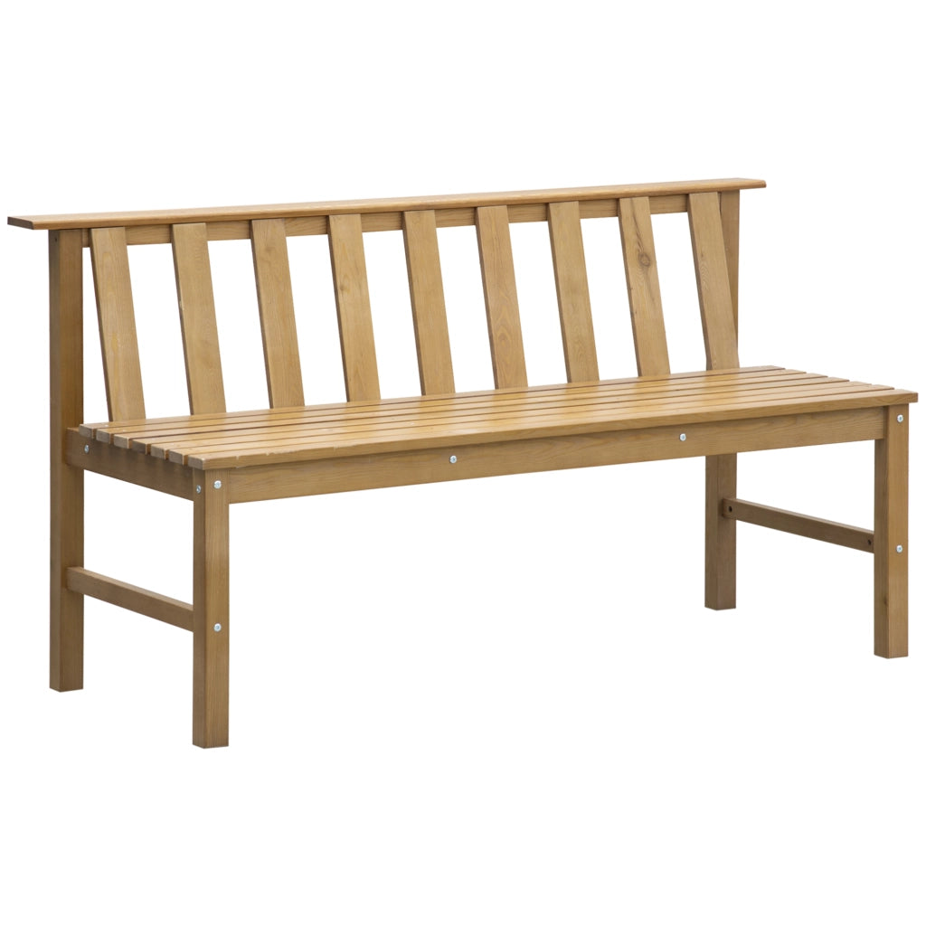 Panchina da Giardino 3 Posti ¨C zephmum ¨C Legno Massello Naturale 144x60x77 cm