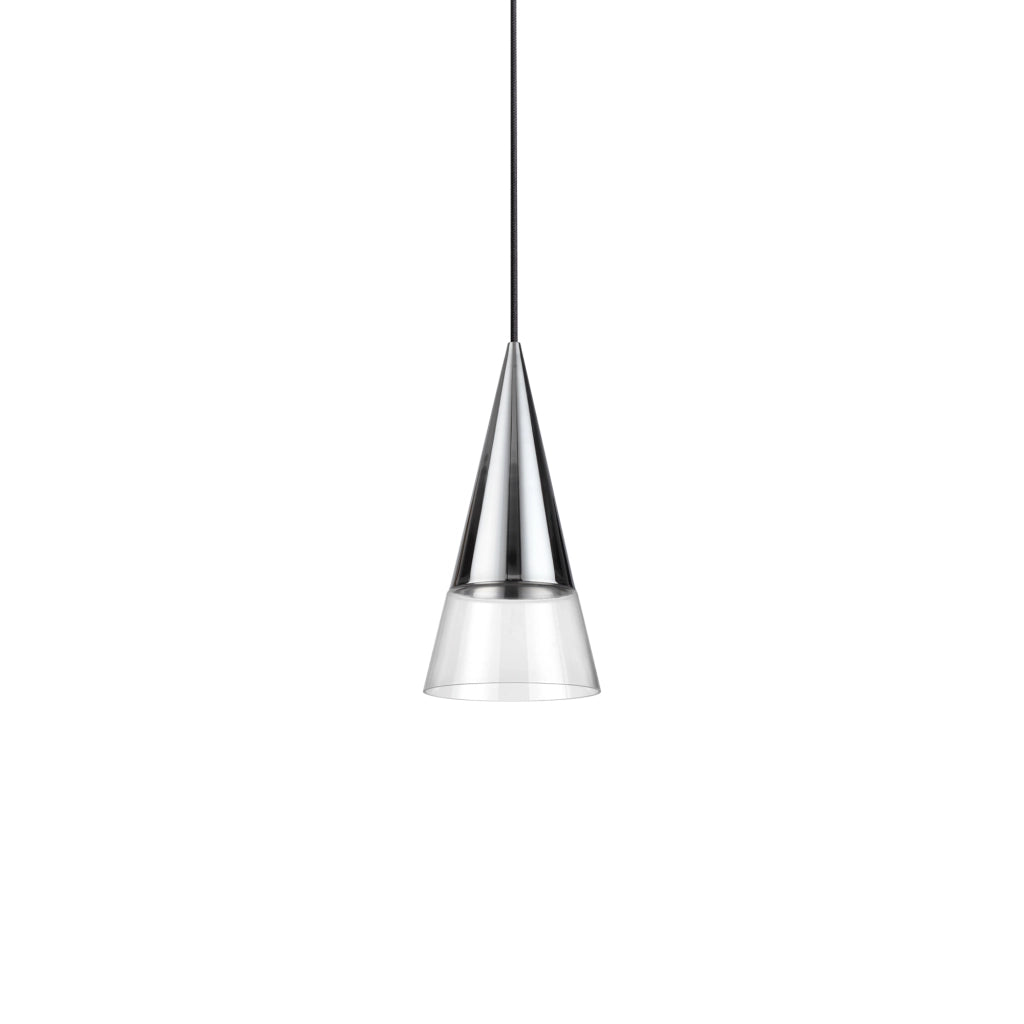 Lampada A Sospensione Cono 1 Luce Gu10 Cromo