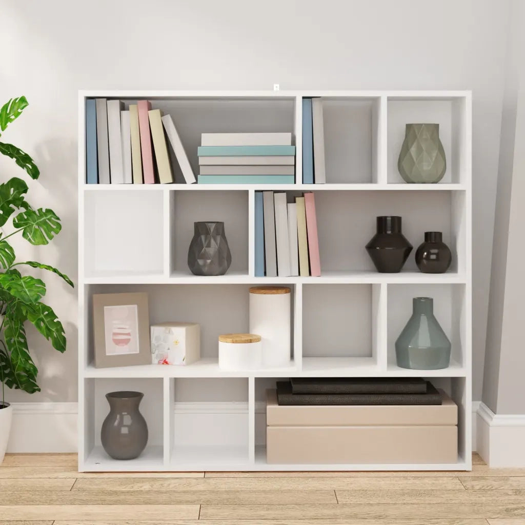 Libreria/Divisorio Ambienti | Divider per stanze | Paravento Bianco 105x24x102 cm