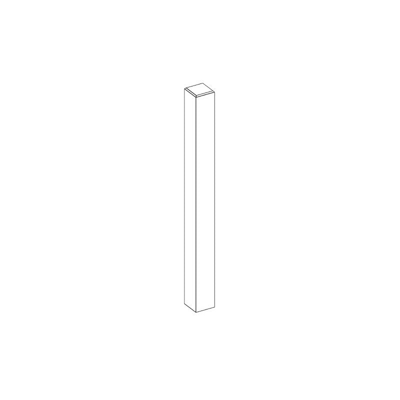 Pilastri di fissaggio in legno bianco 2 pezzi sezione 9x9 cm altezza 100 cm per recinzioni giardino - Esterni da Vivere