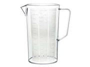 CARAFFA GRADUATA CON MANICO FLORIDA- - lt.1,5 - ø cm.12x19h. - 3 pezzi COSMOPLAST