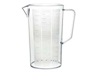 CARAFFA GRADUATA CON MANICO FLORIDA- - lt.1,5 - ø cm.12x19h. - 3 pezzi COSMOPLAST