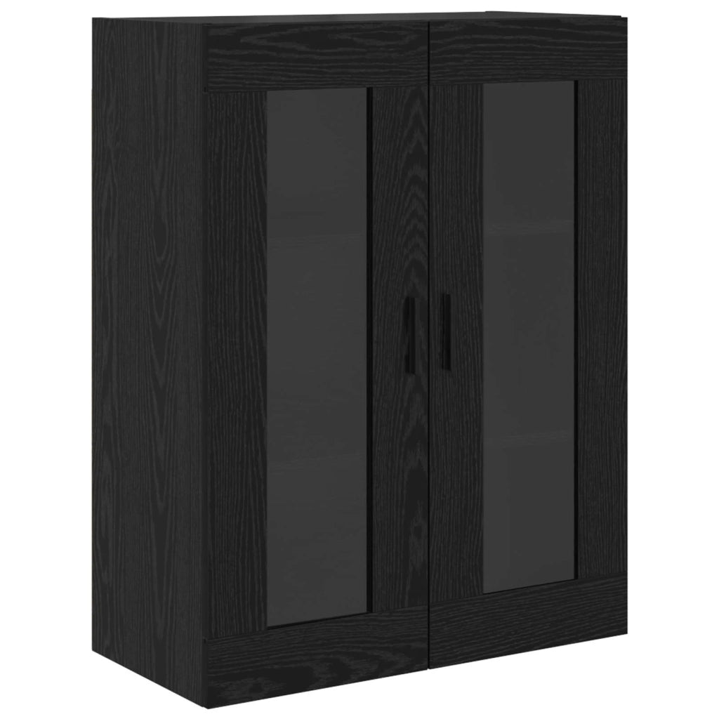 Credenza con cassetto 2 pcs Rovere Nero Legno multistrato