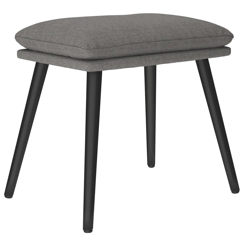 Poltrona Relax con Poggiapiedi Grigio Chiaro in Tessuto cod mxl 14557