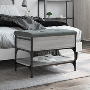 Panca Porta Scarpe-Sgabello-Panca Scarpiera Grigio Sonoma 62x42x45 cm Legno Multistrato