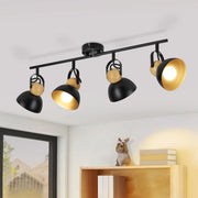 ZMH Faretto da soffitto a 4 luci orientabile a 350° Vintage Plafoniera Soggiorno