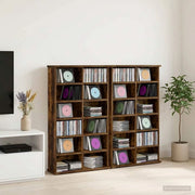 Mobile per CD 2 pz Rovere Fumo 60 x 17 x 92 cm 8012739
