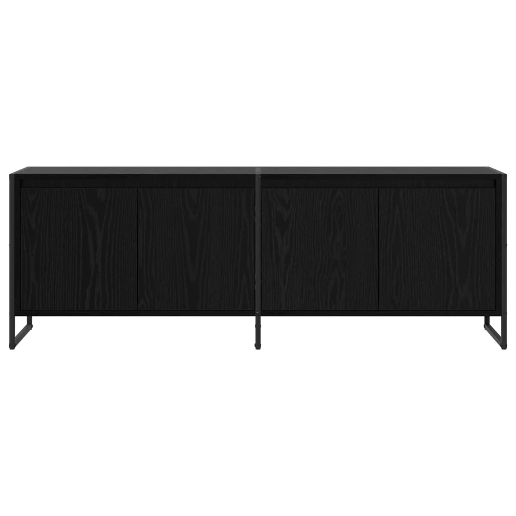 Mobile TV Rovere Nero 140 x 36 x 49.5 cm Legno multistrato 886510