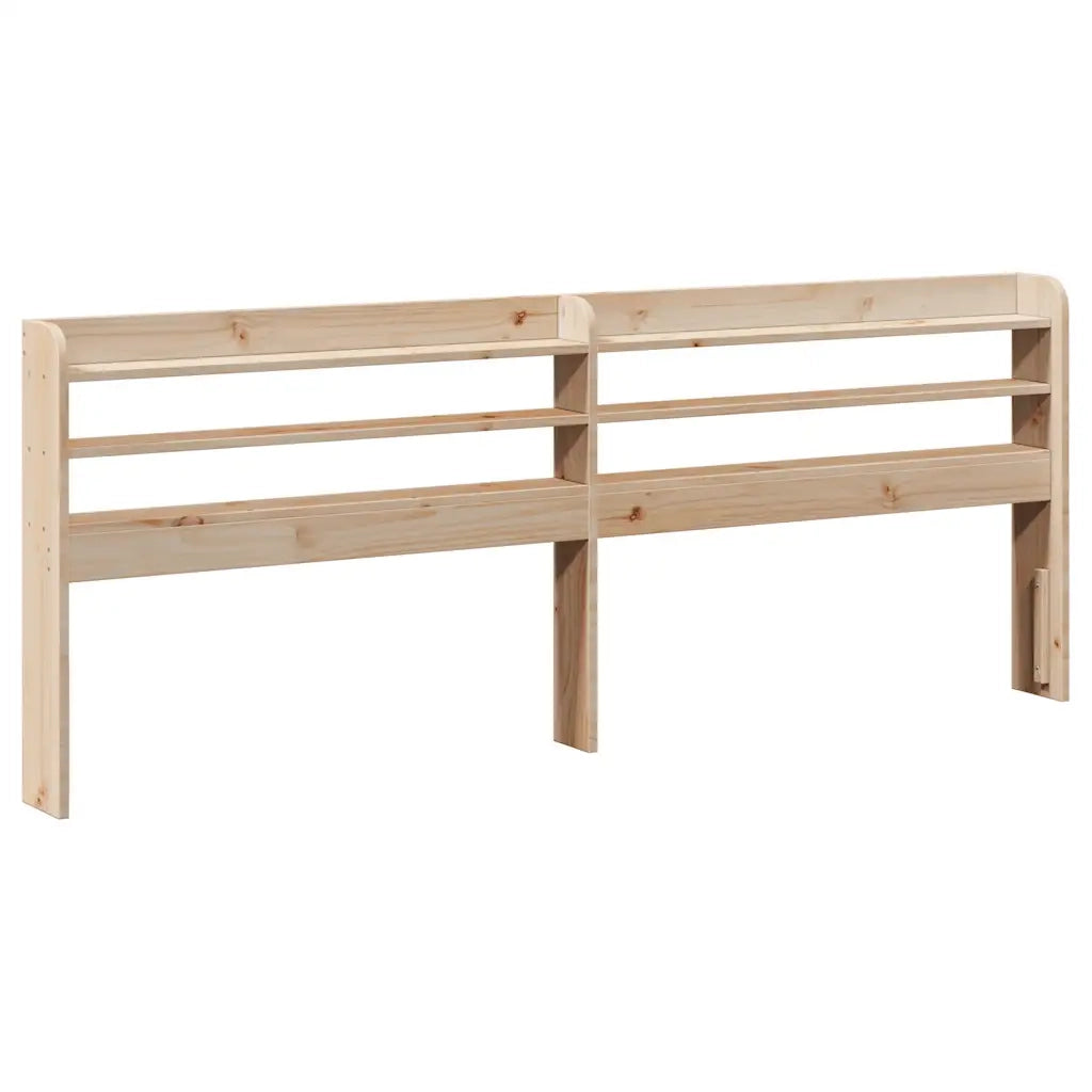 Giroletto con Testiera 200x200 cm in Legno Massello di Pino 3306861