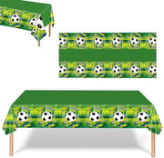 Tavolo Coperto Tema Calcio - Copertura per Tavolo in Plastica Unilateramente Stampata - Dimensioni 220 x 130 cm - Copertura per Tavolo per Festa di Compleanno - Decorazione per Calcio - Adatto per Feste - Decorazione per Tavolo