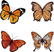 Decorazione per finestre in vinile a tema farfalle primaverili - Disegno 6,3x6,3 - Decals per finestre riciclabili - Stickers per porte di vetro - Film per finestre - Prevenzione delle formiche - Ideale per ufficio, bagno.