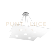 PLATE SOSPENSIONE 5+2 LUCI ATTACCO GX53 BIEMISSIONE BIANCO