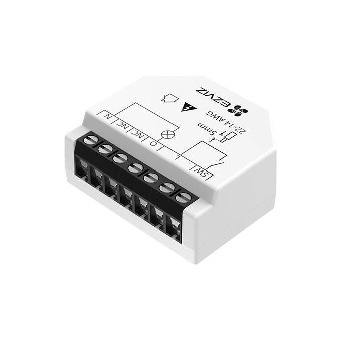 Ezviz CS-T35-R100-W T35W Rele' Smart WiFi 1 Canale 2.4 GHz Controllo Vocale Alexa Google Assistant colore Bianco