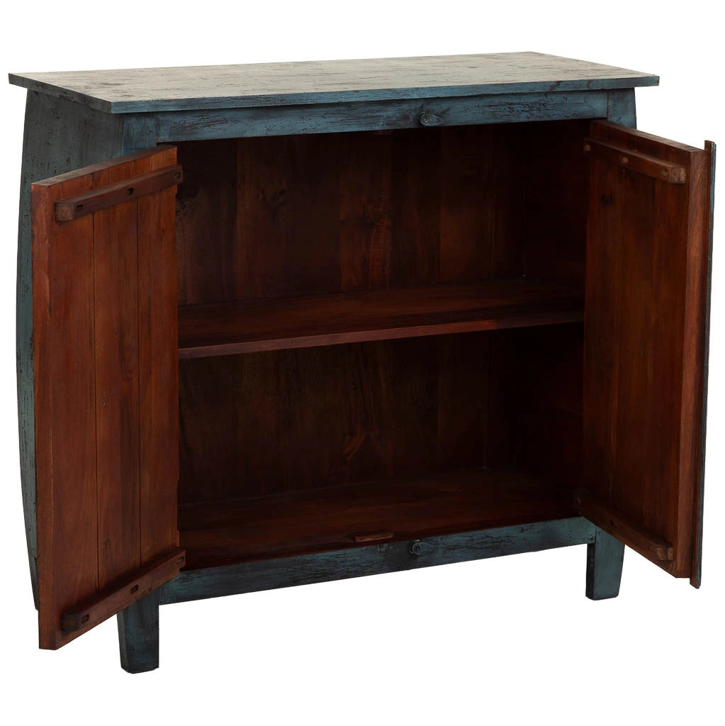 Credenza in legno intagliato artigianale, 100x40x90h cm