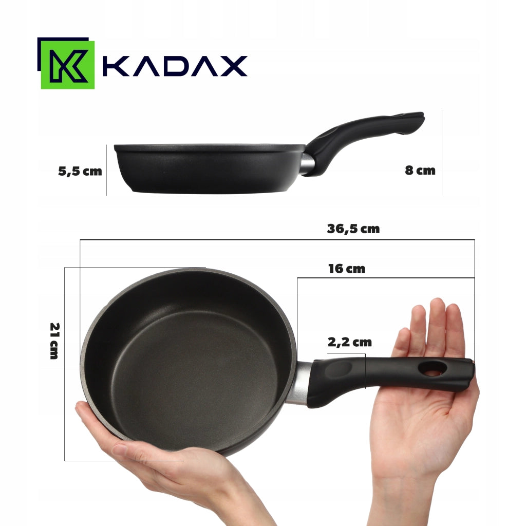 Padella antiaderente KADAX da 20 cm, piccola, per piani cottura a gas e induzione.