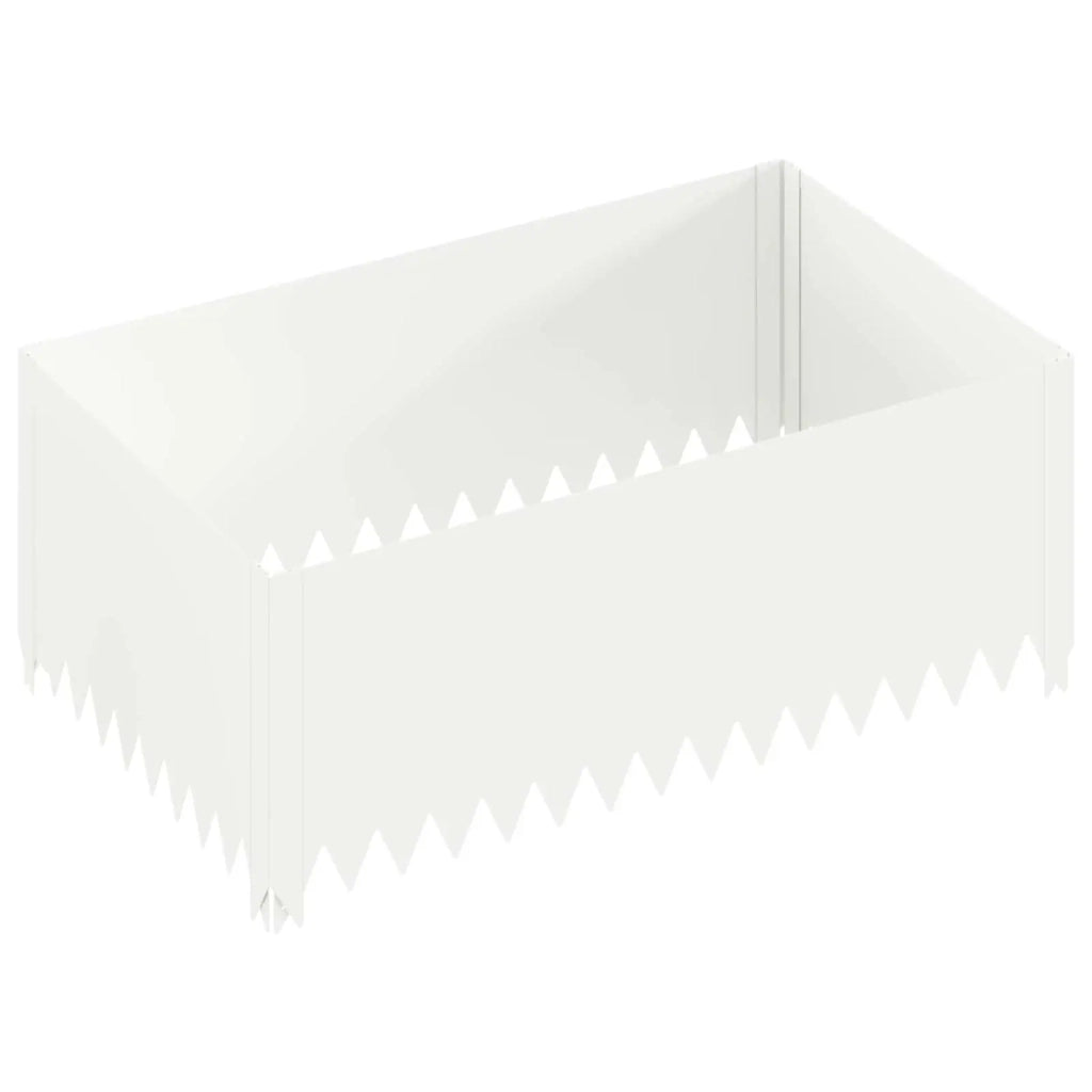 Bordura per Prato 100 x 60 x 35 cm Acciaio Bianco 8008947