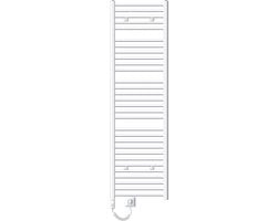 Riscaldatore per bagno Sahara con elemento di riscaldamento 1200W 500x1800 mm bianco rettangolare con connessione laterale