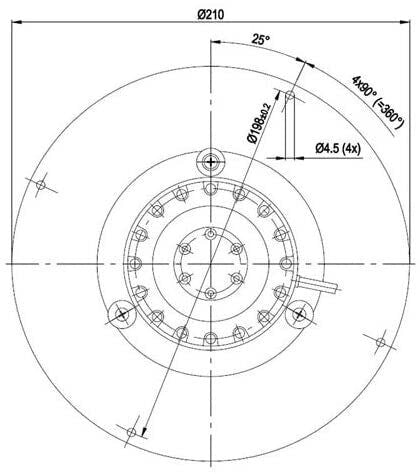 Ventola ESTRATTORE FUMI EBM R2E180-AU01-19 PER STUFA CALDAIA PELLET