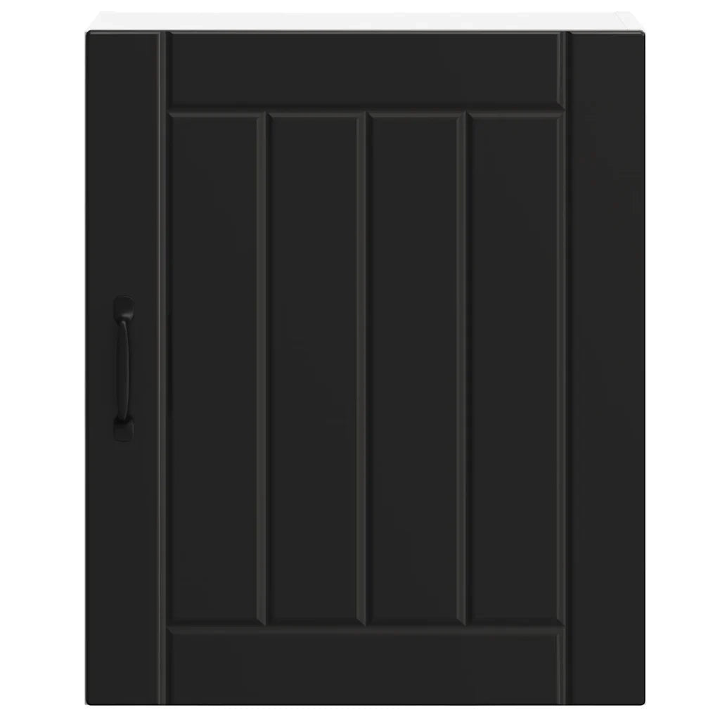 Pensile da cucina Lucca dal design moderno 50 x 31 x 60 cm con spazio ottimizzato in legno composito nero 02_0050153