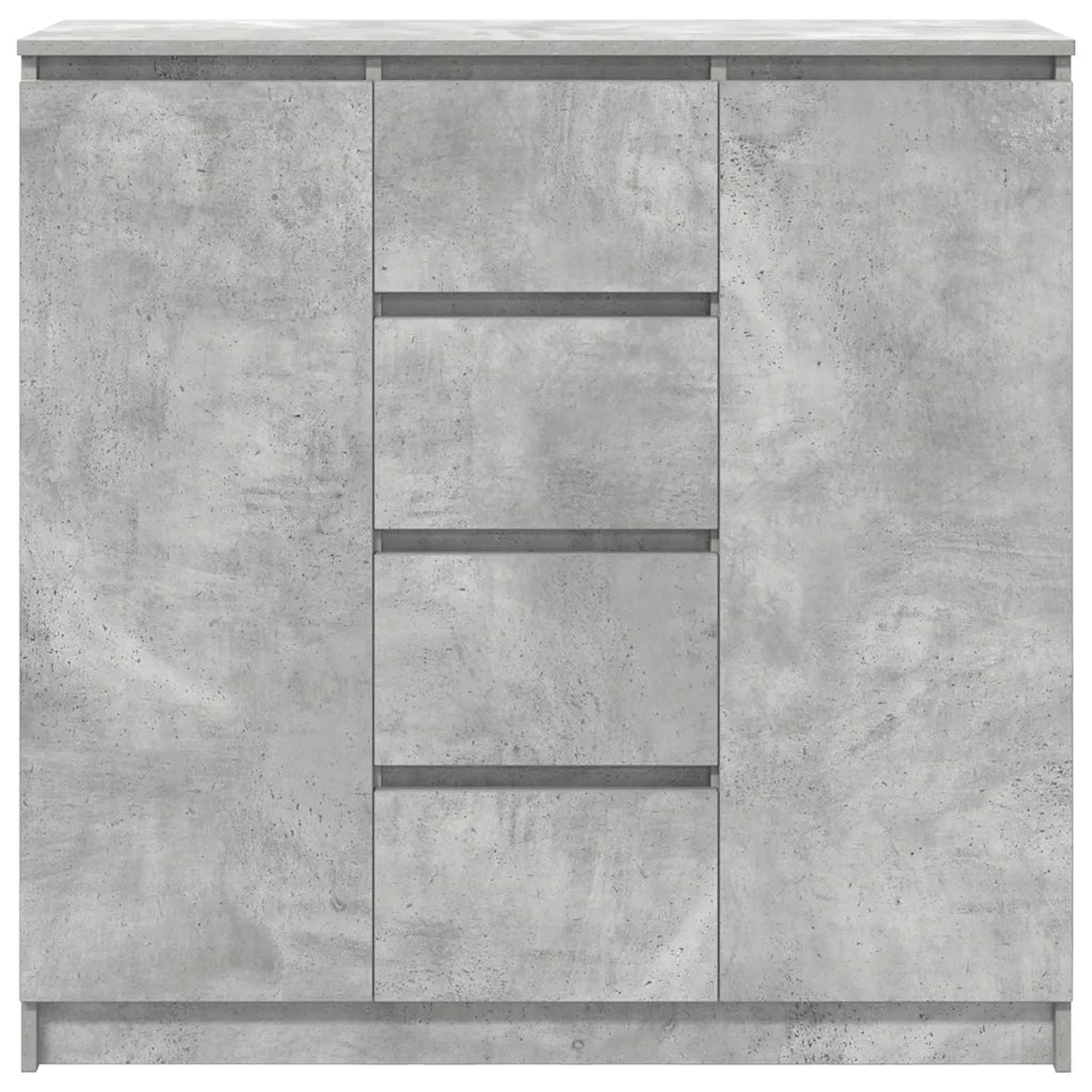 vidaXL Credenza con Cassetti Grigio Cemento 100,5x35x98,5cm Truciolato