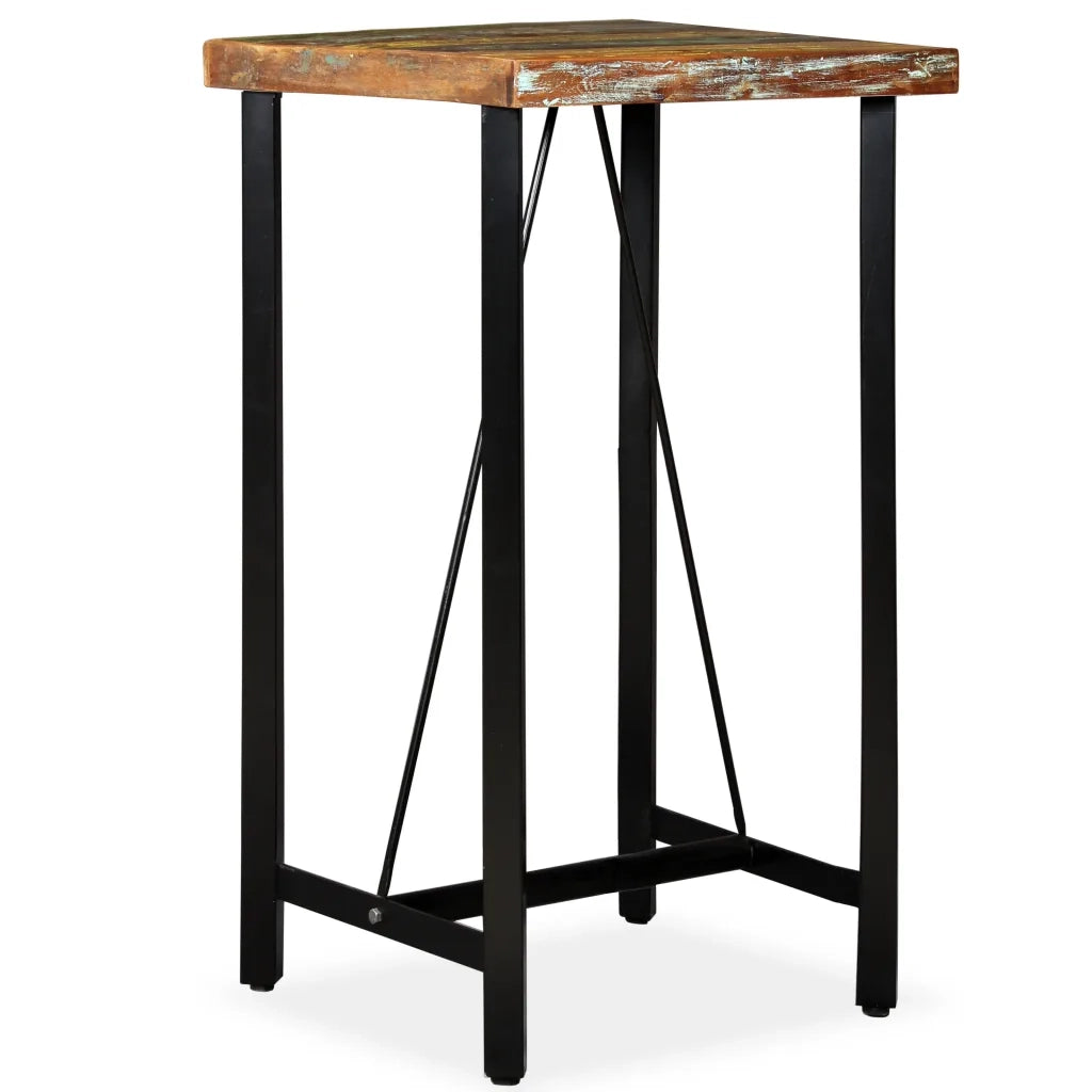 Tavolo da Bar in Legno Massello di Recupero 60x60x107 cm 245439