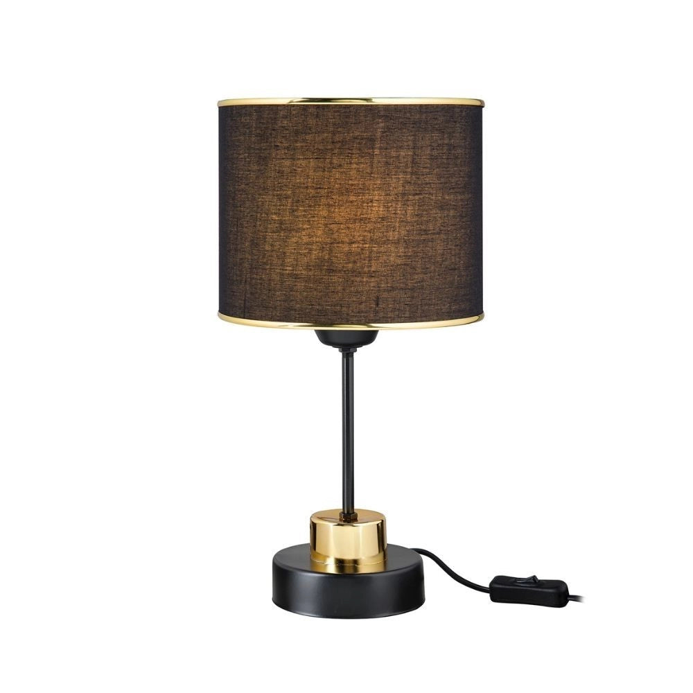 Lampada da tavolo metallo e paralume nero Arden ASZ1633