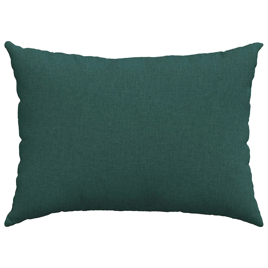 Cuscini da Divano 2 pz-Set di 2 Cuscini per Sofa Verde Scuro 70 x 50 cm Tessuto