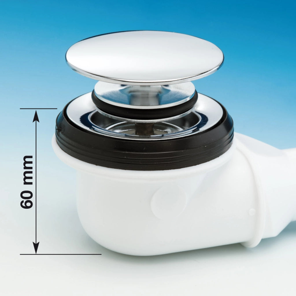 Kit spazio bagno SIFONE SALVASPAZIO PER LAVABO + PILETTA BASSA Bianco LIRA