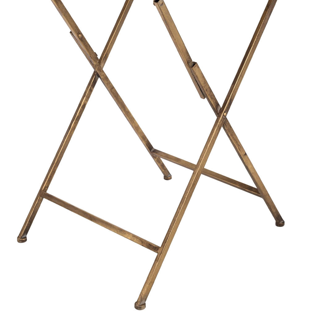 Tavolino in metallo dorato 65x65x62,5h cm