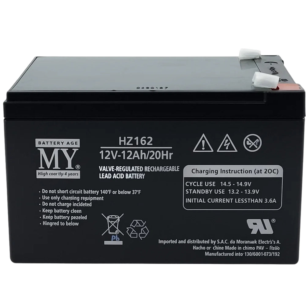 Batteria piombo 12v 12ah matsuyama hz162 sigillata per allarmi e sistemi solari