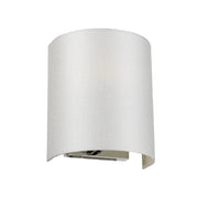 Applique Cooper cromata con paralume crema E27 23cm