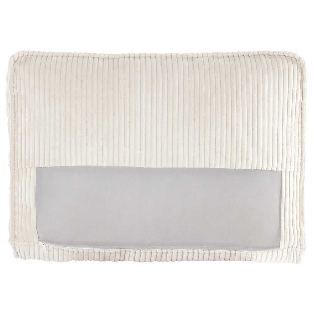 Poltrona in velluto a coste beige chiaro Soggiorno stile Moderno contemporaneo