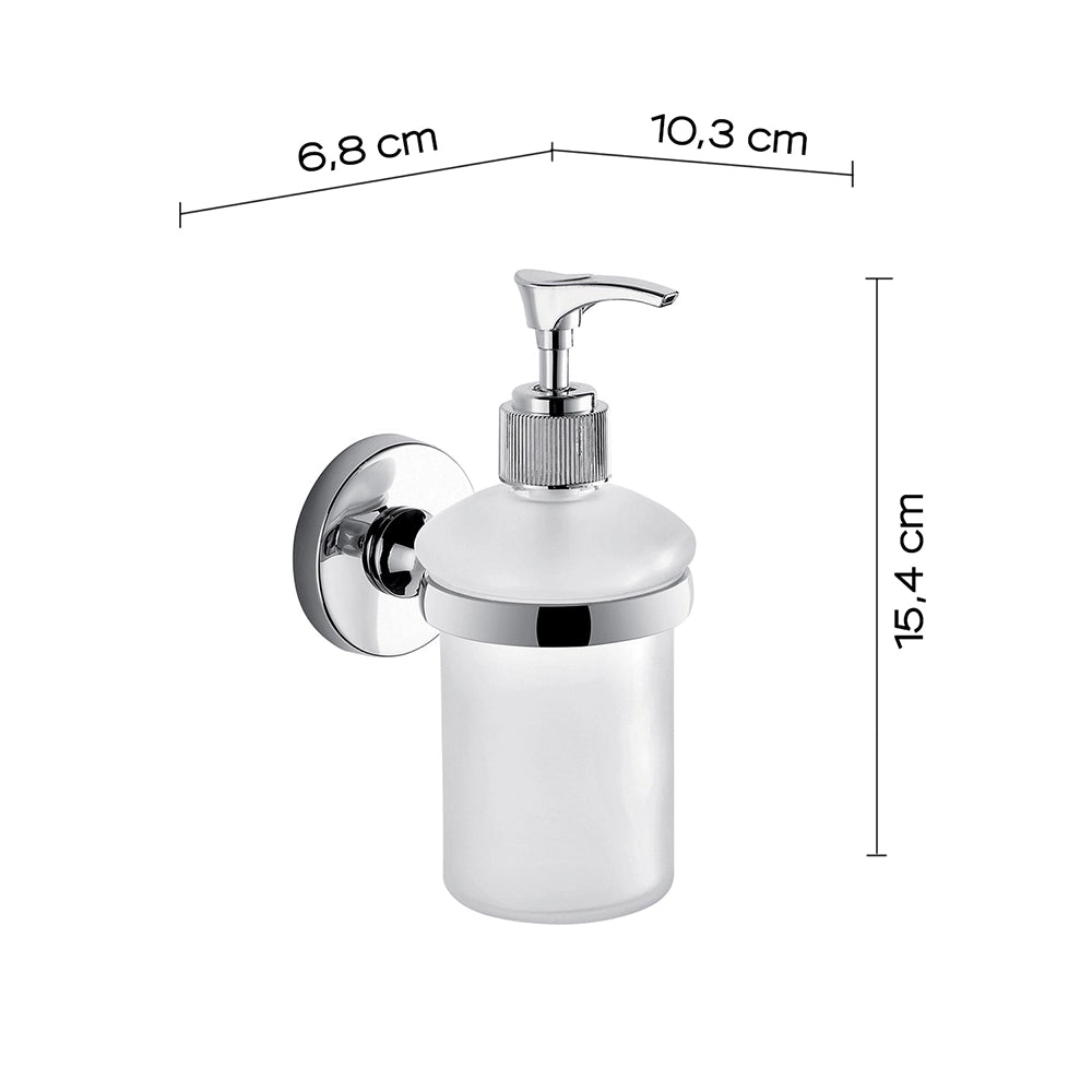 Set portaspazzolini, dosasapone e portasapone da muro Gedy linea Felce cromato