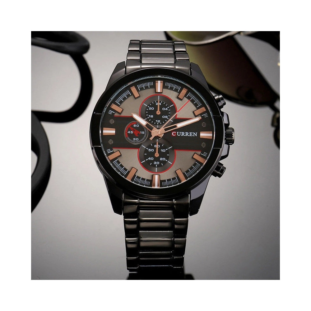 Trade Shop - Orologio Da Polso Curren 8274 Uomo Analogico Quarzo Military Nero Nero -