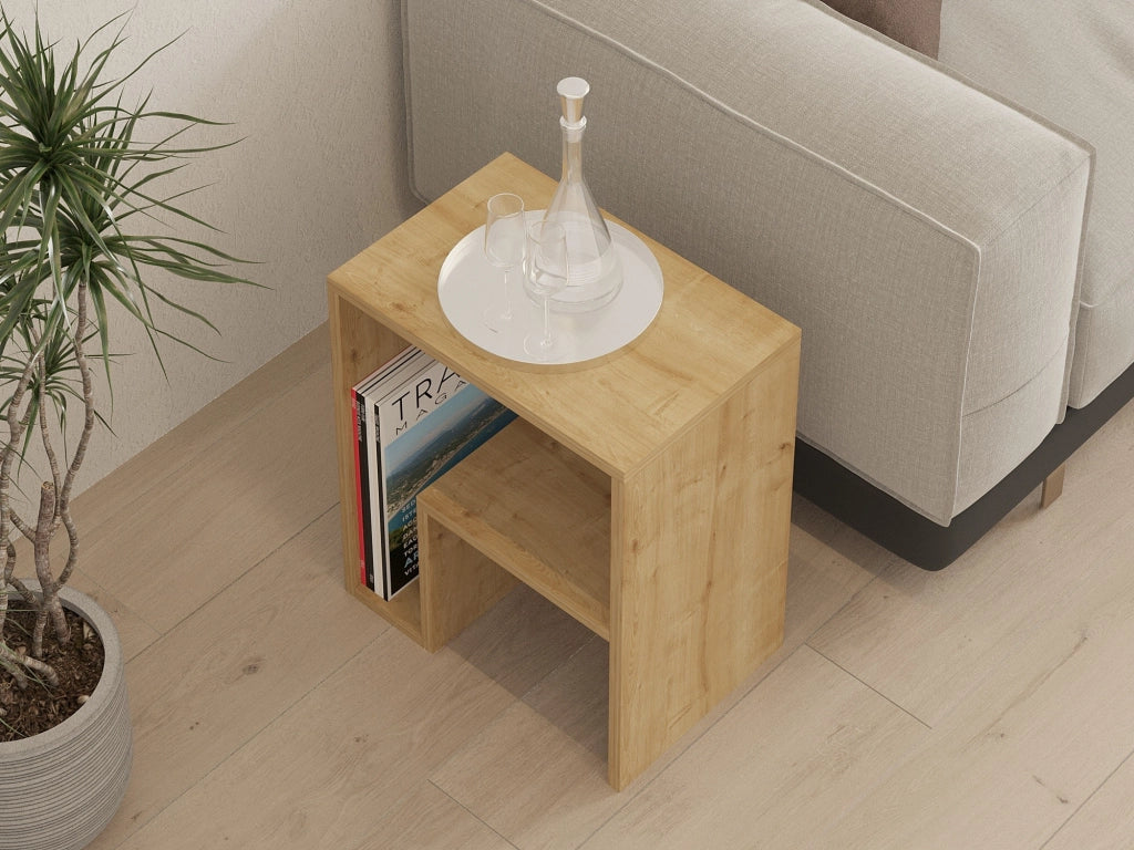 Tavolino in legno "Yepa" - 45 x 29 x 51 cm - Rovere Zaffiro