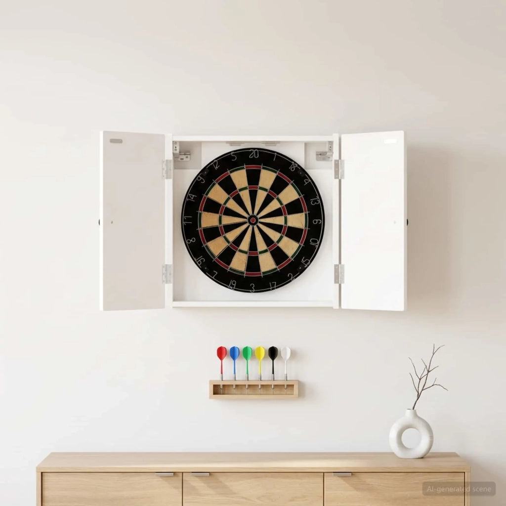 Armadio per Dartboard EDE Bianco 52,5 x 10,5 x 53,5 cm 896005