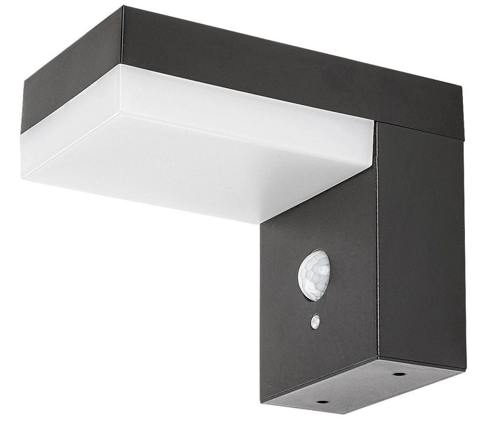 Applique solare LED 6W con sensore movimento Zrebar nera