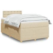 Giroletto a Molle con Materasso Crema 120x200 cm in Tessuto 3287442