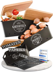Set di conservazione a 360° per patate [3 pezzi] - Multipot per patate con sistema di ventilazione 360° per una maggiore freschezza - Ideale per la conservazione delle patate e delle cipolle
