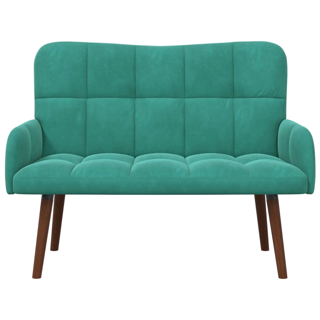 Sofa a Due Posti Turchese 115 x 61 x 87 cm Velluto