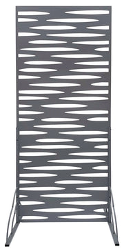 Set 2 Pezzi Pannello Decorativo Frangivista Verdemax Ornamentale o Divisorio 80x180 cm con Basi di Appoggio in Metallo